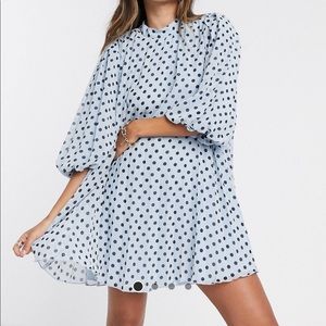 ASOS design pleated mini dress